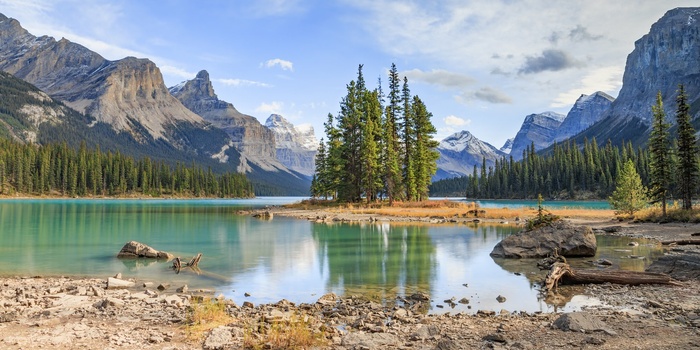 Maligne Lake i Jasper Nationalpark