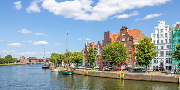 Hansestaden Lübeck i Nordtyskland