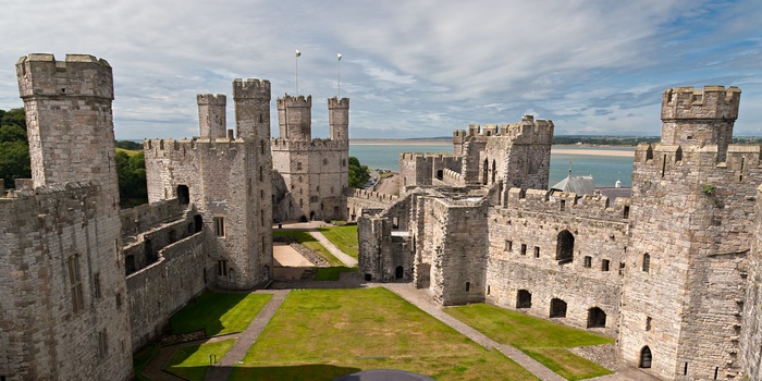 Caernafon Castle i det nordlige Wales