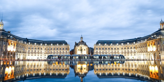 Palace de la Bourse i byen Bordeaux, Frankrig