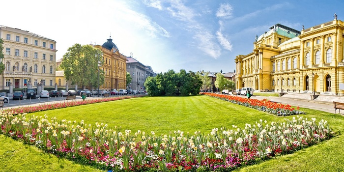 Theatre Square i Zagreb, Kroatien