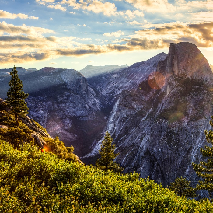 Half Dome set fra Glacier Point i Yosemite National Park