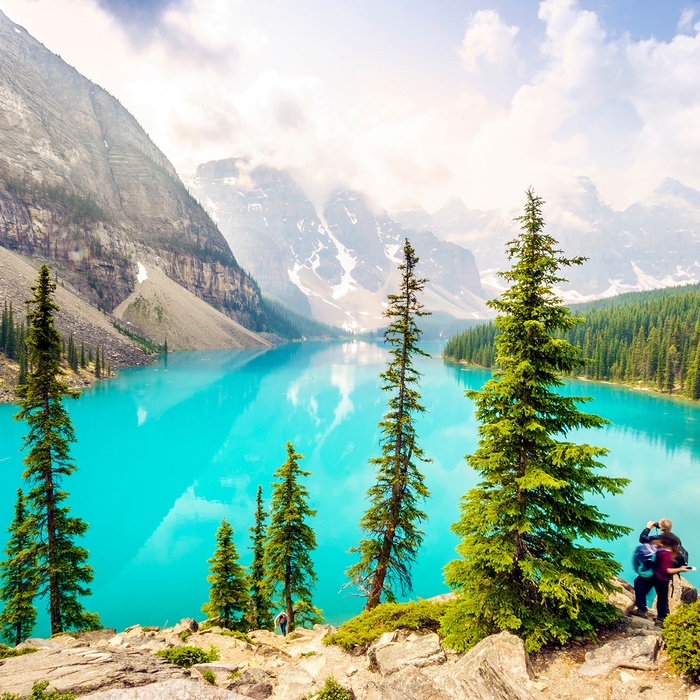Lake Moraine i Banff Nationalpark, Canada