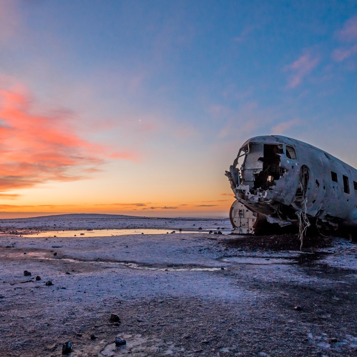 DC-3 flyvraget ved Sólheimasandur, Island 