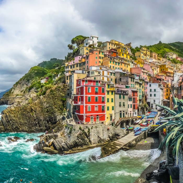 Byen Riomaggiore i Cinque Terre Byen Riomaggiore i Cinque Terre