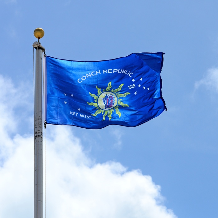 Flying Flag Of The Conch Republic, Key West i Florida