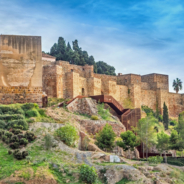 Udsigt til Alcazaba i Malaga