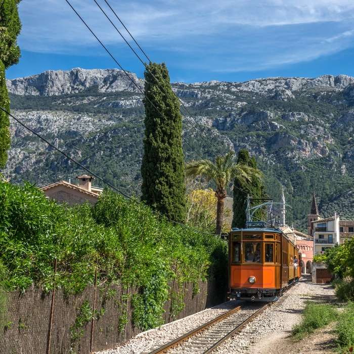 Toget mellem Soller og Palma de Mallorca, Spanien