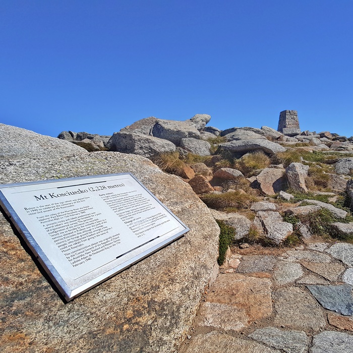 Toppen af Mount Kosciuszk, Australien