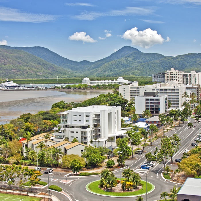 Udsigt til Cairns centrum - Queensland i Australien