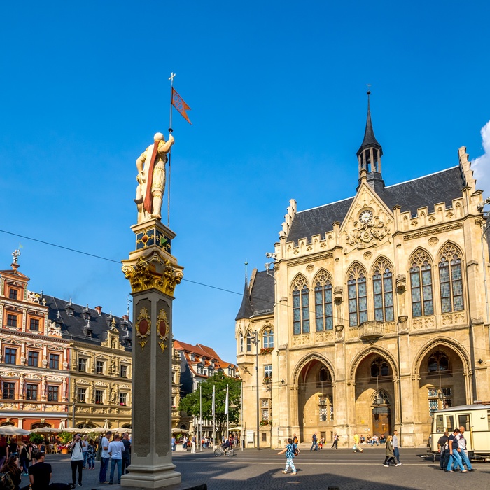 Rådhuset i Erfurt, Thüringen i Midttyskland