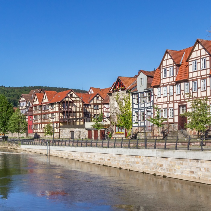 Bindingsværkshuse i Hannoversch Münden, Niedersachsen