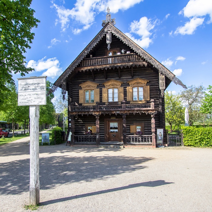 Hus i den russuske koloni Alexandrowka i Potsdam, Brandenburg i Tyskland