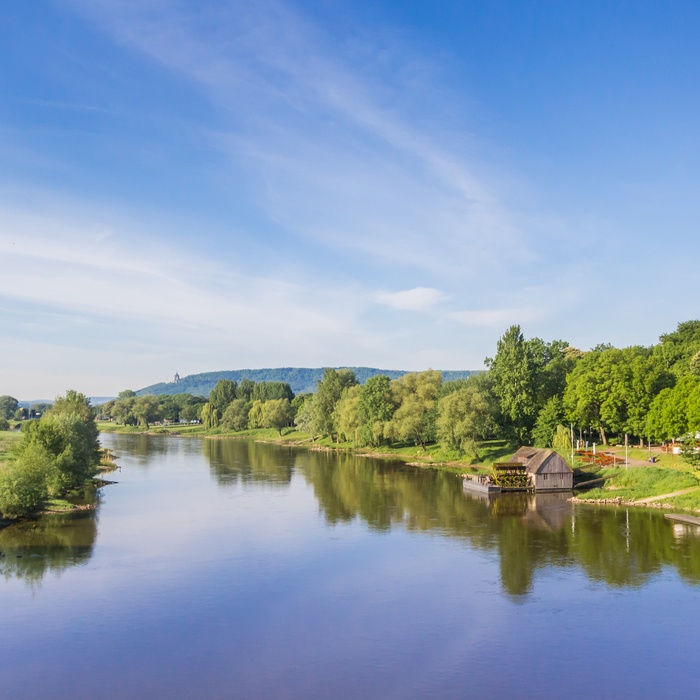 Weser-floden i Niedersachsen