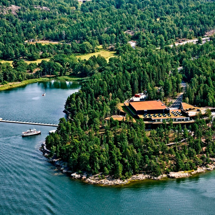 Artipelag kunstmuseum nær Stockholm - set fra luften. Foto: Artipelag