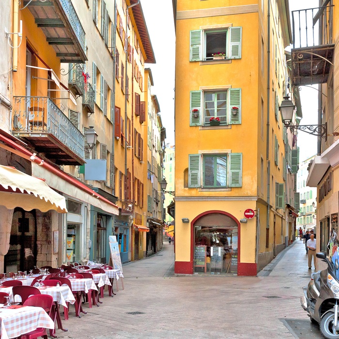 Restaurant i den gamle bydel i Nice, Provence