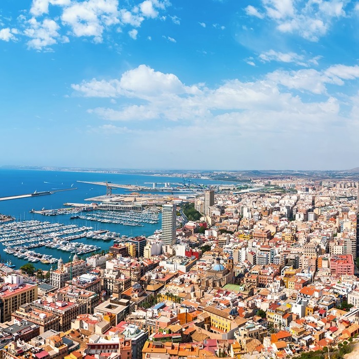 Alicante på Costa Blanca i Spanien