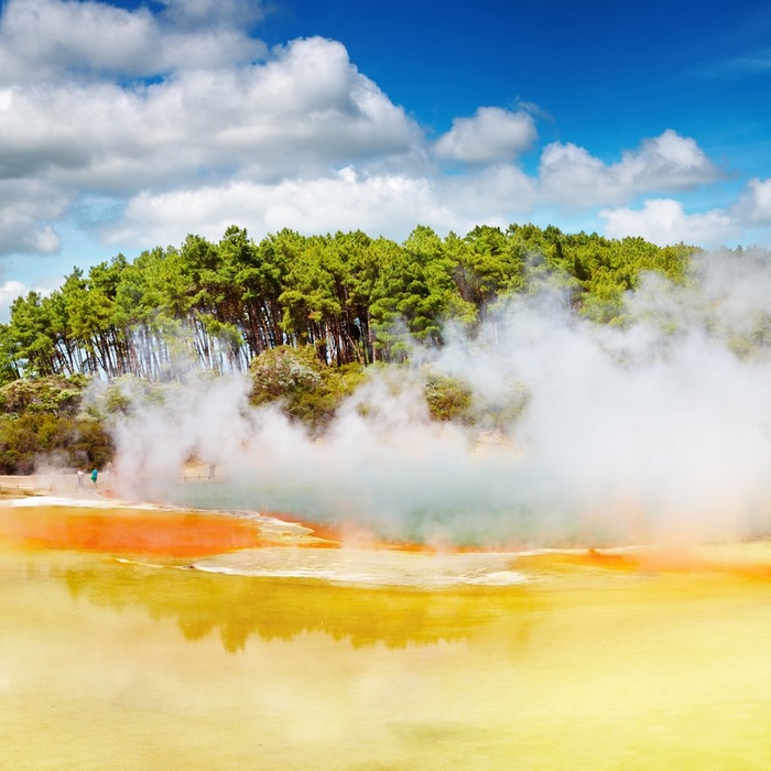 Rotorua på nordøen i New Zealand