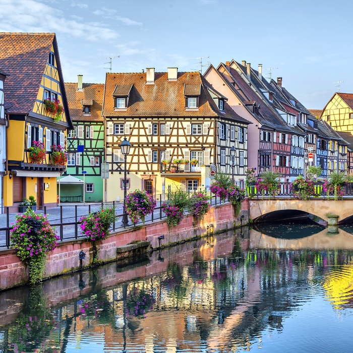 Bindingsværkshuse i byen Colmar - Alsace