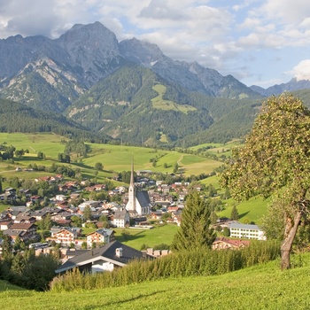 Udsigt til Maria Alm i Salzburgerland, Østrig