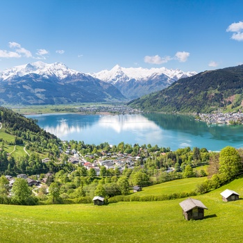 Udsigt til Zell am See i Salzburgerland, Østrig