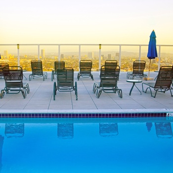 Udsigt fra hotel i Los Angeles