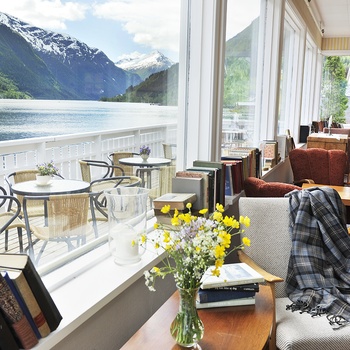 Udsigt fra Fjærland Fjordstove Hotel