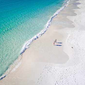 Jervis Bay med verdens hvideste sandstrand, New South Wales i Australien