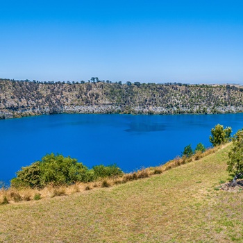 Kratersøen Blue Lake ved Mount Gambier i South Australia