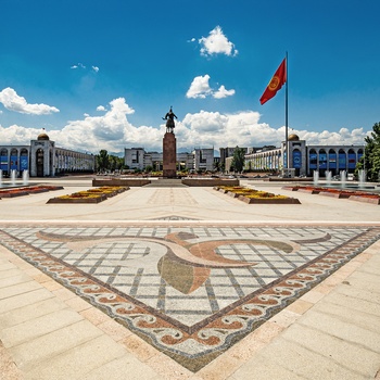 Ala-Too Square i hovedstaden Bishkek - Kirgisistan