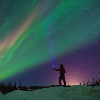 Nordlys over Fairbanks i Alaska