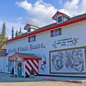 Julemandens hus i byen North Pole - Alaska