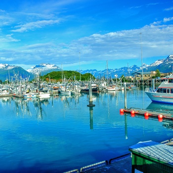 Havnen i kystbyen Valdez ved Prince William Sound - Alaska