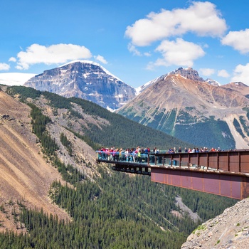 Columbia Icefield Skywalk i Jasper National Park, Alberta i Canada