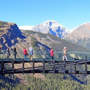 Columbia Icefield Skywalk i Jasper National Park, Alberta i Canada