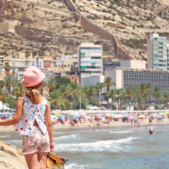 Stranden Playa del Postiguet i Alicante