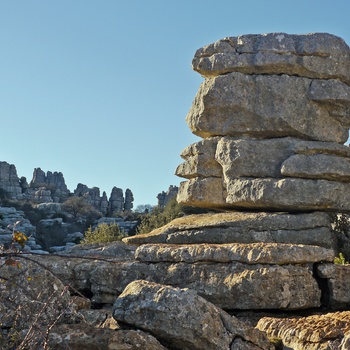 Klippeformationer i naturreservatet El Torcal, Andalusien