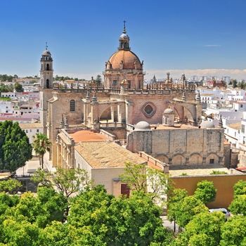 Udsigt til katedralen i Jerez de la Frontera, Andalusien