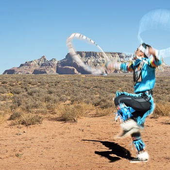 Traditional Navajo indianer Hoop dans - Arizona i USA