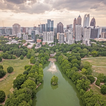 Udsigt over Atlanta i staten Georgia, USA