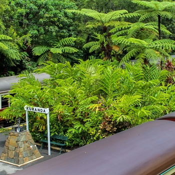 Togstationen i Kuranda - Queensland i Australien