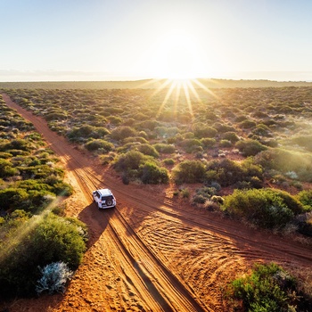 Vej gennem Outbacken i Australien