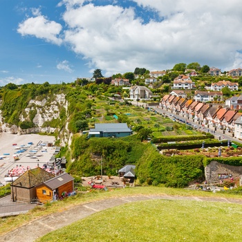 Kyst og fiskerbyen Beer i Devov - Sydengland