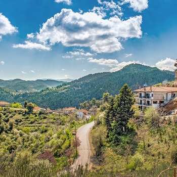 Bjergbyen Valtessiniko i Arcadia-regionen på Peloponnese, Grækenland
