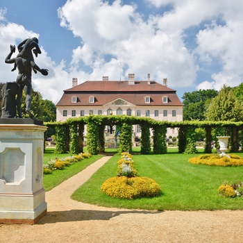 Slottet i Branitzer Park i Cottbus, Brandenburg i Tyskland