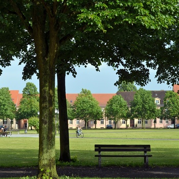 Park i Neuruppin, Brandenburg, Tyskland