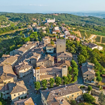 Byen Castellina in Chianti i Toscana - Italien