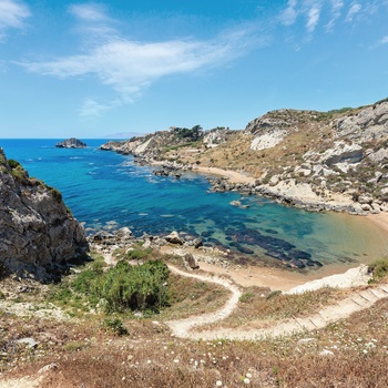 Stranden Cala Paradiso på Sicilien