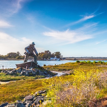 Lost Fisherman's Memorial på Woodley Island, Eureka, California.