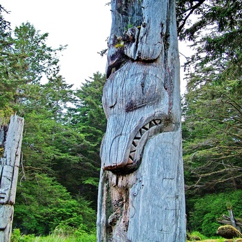 Totempæl ved Sgang Gwaay, Canada